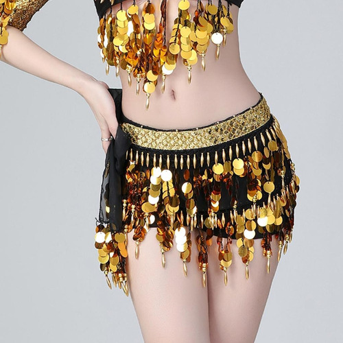Cinto De Lantejoulas De Dança Do Ventre Borlas, Vestido De