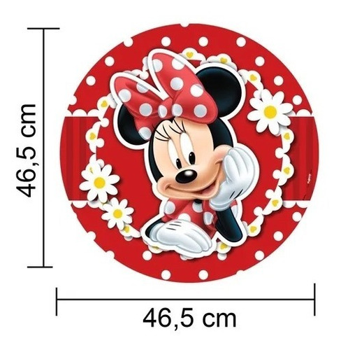 Imagem 2 de 4 de Enfeite Redondo Impresso Para Decoração Festa Minnie Em Eva
