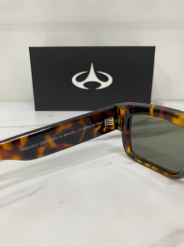 Óculos De Sol Evoke Lodown G21classic Turtle Gun Green Total Cor Marrom Cor da armação Turtle Brown Cor da lente Verde G15