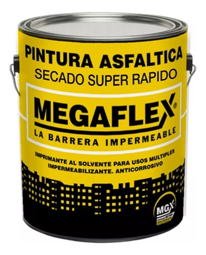 Pintura Asfaltica Secado Rapido Megaflex 1lts