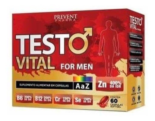 Cápsula blanda Testo Vital C + D + A + B9 + Zinco 60 cápsulas - Prevent