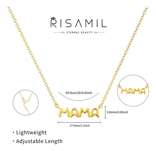 Collares Risamil Para Mujer, Collar De Oro Moderno, Collar C