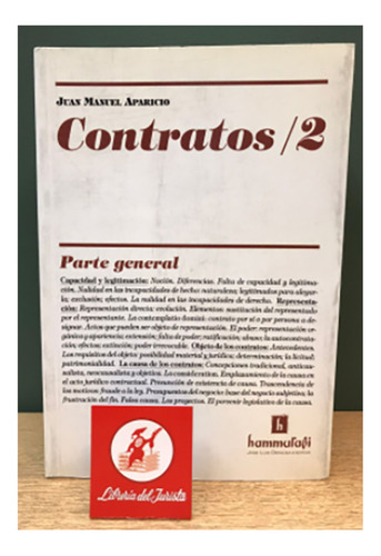 Contratos. Parte General 2. 1er Edicion. 2001 - Aparicio, Ju