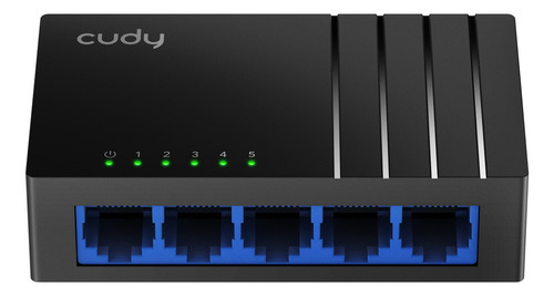 Switch Cudy GS105D 5 Puertos Gigabit, Largo Alcance 140m, Ideal para Cámaras IP, Oficina y Hogar, Bajo Consumo, Plug and Play, Color Negro