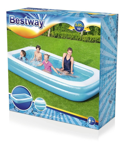 Alberca Inflable Rectangular Bestway 305x183x46cm Mod 54150