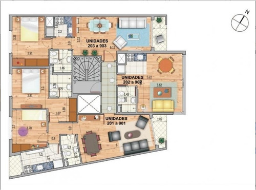 Imagen 10 de 12 de Marti A Pasos Del Mar - Moderno Edificio - 1 Dormitorio.