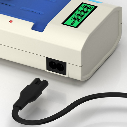 Cargador de pilas y baterías universal Beston LCD 127V C906W Para 6 Pilas Recargables AA/AAA/C/D Y Para 2 Pilas 9v