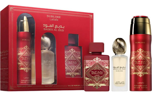 Perfume Lattafa Badee Al Oud Sublime 100ml 3 Piece Set Unise