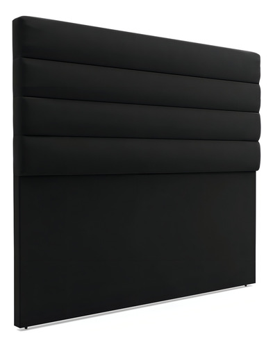 Cabeceira California Para Cama Box King 190cm Suede Preto