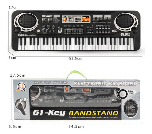 Teclado De Piano Digital Con Micrófono Instrumentos