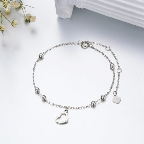 Brazalete De Corazón De Oro Real De 14 Quilates Para Mujer,