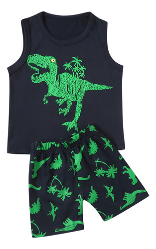 Chaleco De Verano Con Diseño De Dinosaurio En Forma De U Par