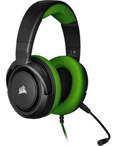Imagen 4 de 7 de Auriculares Gamer Corsair Hs35 Verde Pc Ps4 Xbox 3.5mm