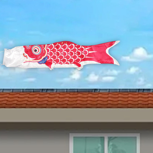 Koinobori Bandeira Japonesa Carpa Windsock Peixe Vermelho