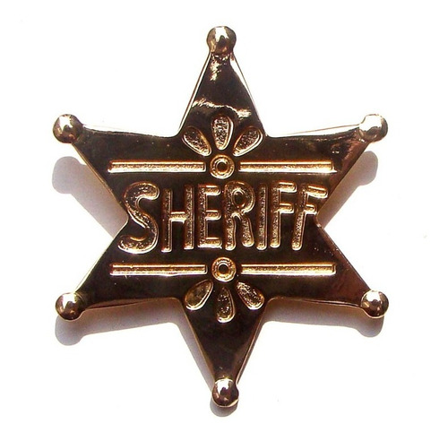 Insignia Estrella Sheriff Oeste Plateada O Dorada