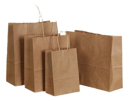 30 Bolsas De Papel Ecológicas Portátil Decorativas Regalo