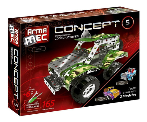 Juego Mecano Armamec Concept 3 En 1 Para Armar 165 Piezas