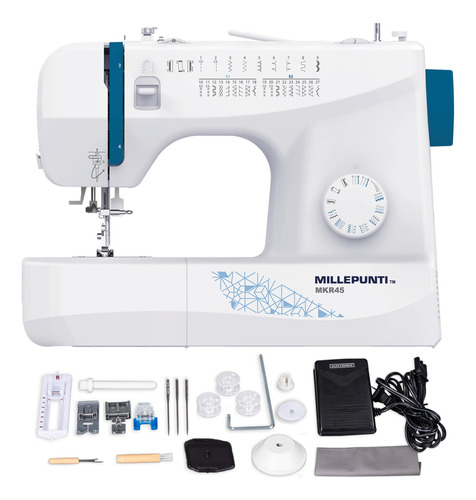 Máquina De Coser Mkr45 Con Enhebrador Automático Y 25 Puntad