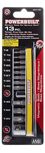 Powerbuilt 941130 estrella Bit Socket Set (tamper Proof) (13