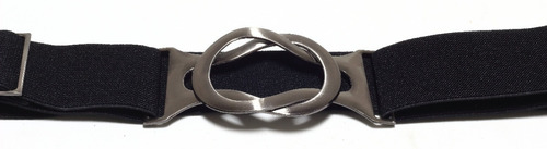 Cinto Feminino Elástico Preto Com Fivela Onix De Encaixe