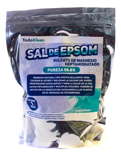 Sal de Epsom (Sulfato de Magnesio) 1 Kg. 100% Puro : : Belleza