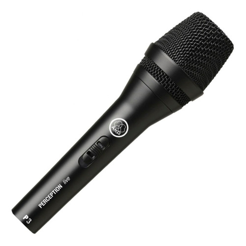 Microfone AKG P3 S dinâmico cardióide preto