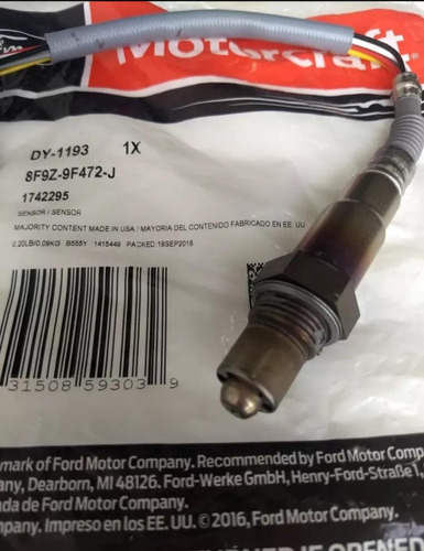 Sensor Oxigeno Der Ford F350 6.2 12/ C/gris