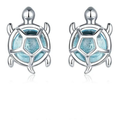 Aretes Topos Tortuga Para Mujer Fabricados En Plata 925 