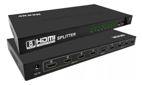 Switch Spliter Hdmi 1x8 Full Hd 1080p 3d Pc Laptop Tv 60hz