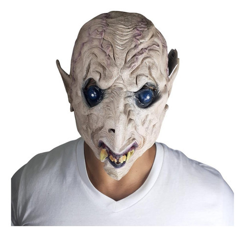 Máscara De Látex Zumbi Dentuço Orelhudo Halloween Cosplay