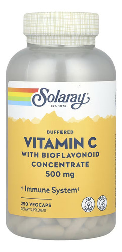 Solaray, Vitamina C, Bioflavonoides 500 Mg 250 Cáps Sabor Sin Sabor