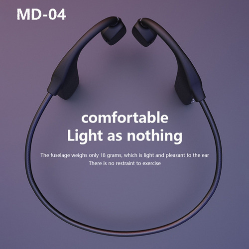 Md04 Conducción Ósea Bt5.0 Audífono Ruido De Desgaste Indol