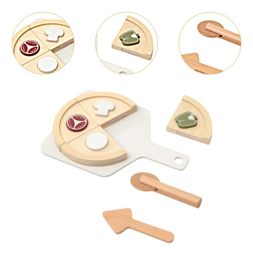 Juego De Pizza De Madera, Juguete De Cocina, Educación,
