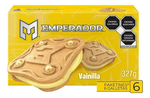 3 Pzas Galletas Gamesa Emperador Tipo Sándwich Sabor Vainill