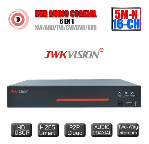 Xvr Dvr 16 Ch Coaxial Audio Penta-hibrido 5m-n/1080p Jwk