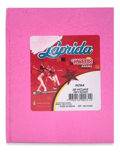 Cuaderno Tapa Dura Rayado 50 Hojas Laprida 16x21cm