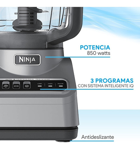 Procesador De Alimentos Ninja Auto Iq 2.1 Lt - Bn600 Color