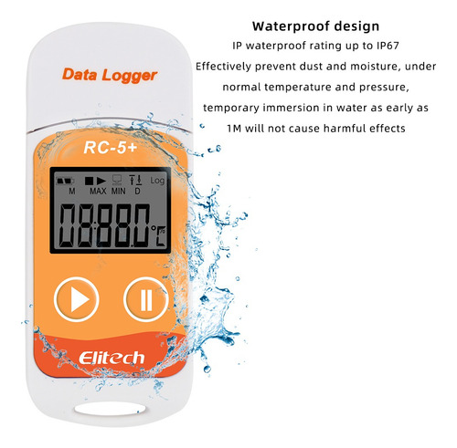Data Logger Usb Temperatura Para Cadena D Frio Rc-5+ Elitech