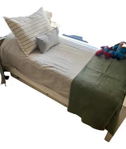 comprar Cubre Edredon Twin + 1 Funda 50x70 Tusor 100% Algodon Gris