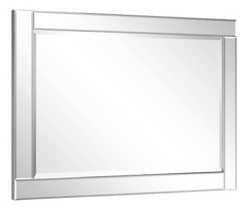 Espejo De Pared Rectangular Moderno 61 X 91 Cm Marco Madera