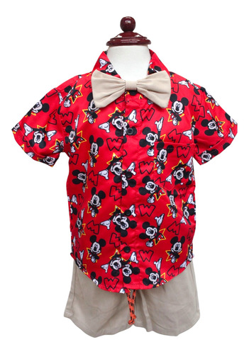 Conjunto Mickey Niño Traje Mickey Disfraz Plim Plim 1 Años