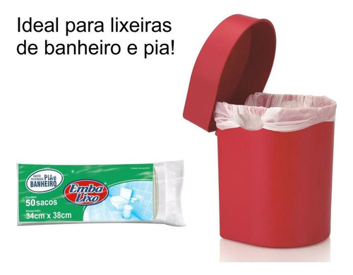 Kit Saco Lixo Anti Odor Resistente Embalixo Pia 5 Pacotes