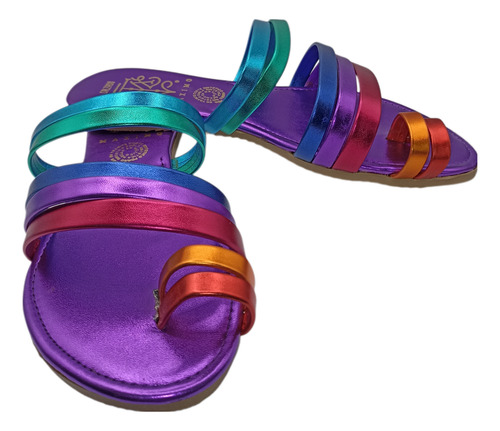 Sandalias Para Mujer Color Morado Diseño Moda Juvenil