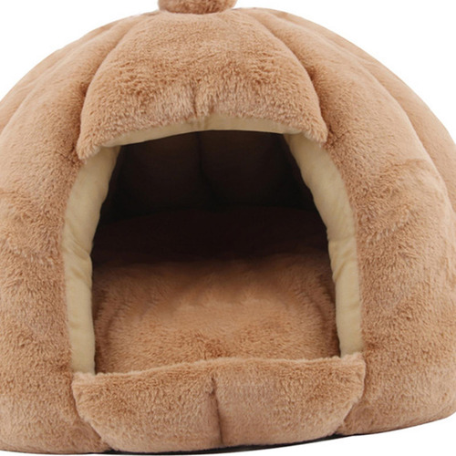 Nido De Gato Semicerrado, Cama Para Mascotas, Cojín Camello