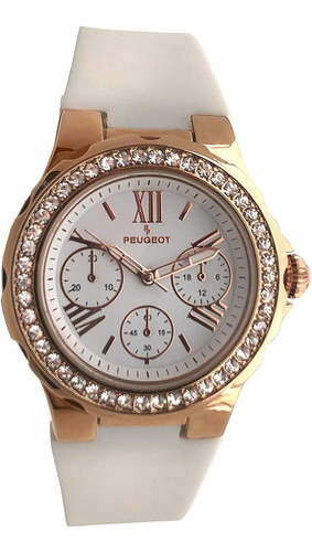 Reloj Mujer Pp Peuge 3065wt Cuarzo Pulso Blanco Just Watches