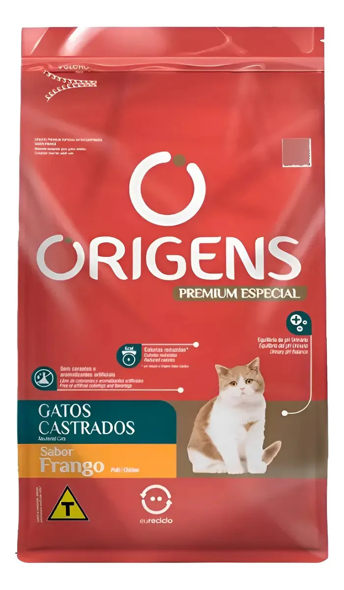 Origens Ração Gatos Castrados Frango 10,1kg