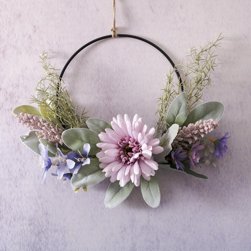 Corona De Flores Artificiales, Corona De Puerta, Colgante De