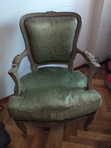 Sillón De Estilo De Dormitorio Unico ,tapizado Raso Frances (Usado)