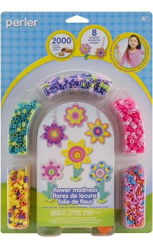 Perler Beads 'flower Madness' Kit De Actividades De Cuentas