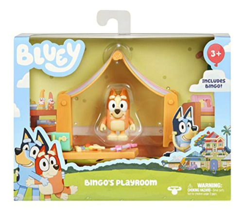 Bluey Bingo's Playroom, Con Figura De 2.5 Pulgadas, Toldo,